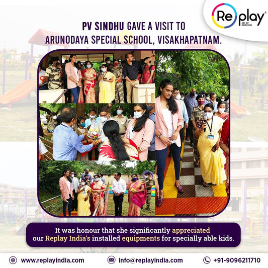Inaugurating Our Specially-abled Kid’s Play Equipment: A Ceremony by PV Sindhu at Arunodaya Special School, Visakhapatnam.
