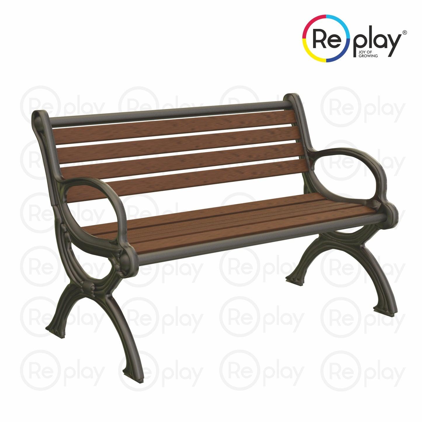FRP STRIP CAST IRON BENCH