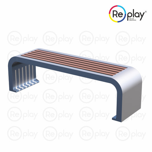CURVED BENCH WITH BACKREST