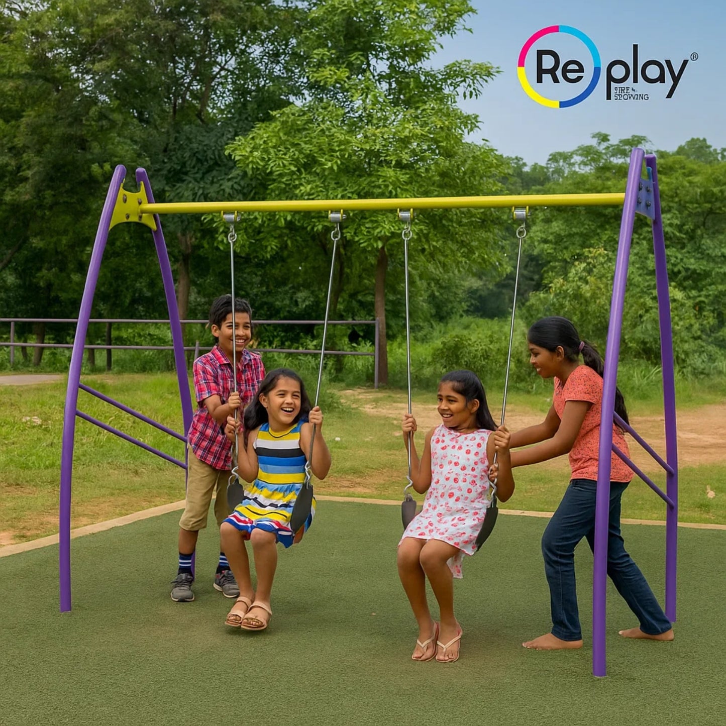 2 SEATER RUBBER BELT SWING