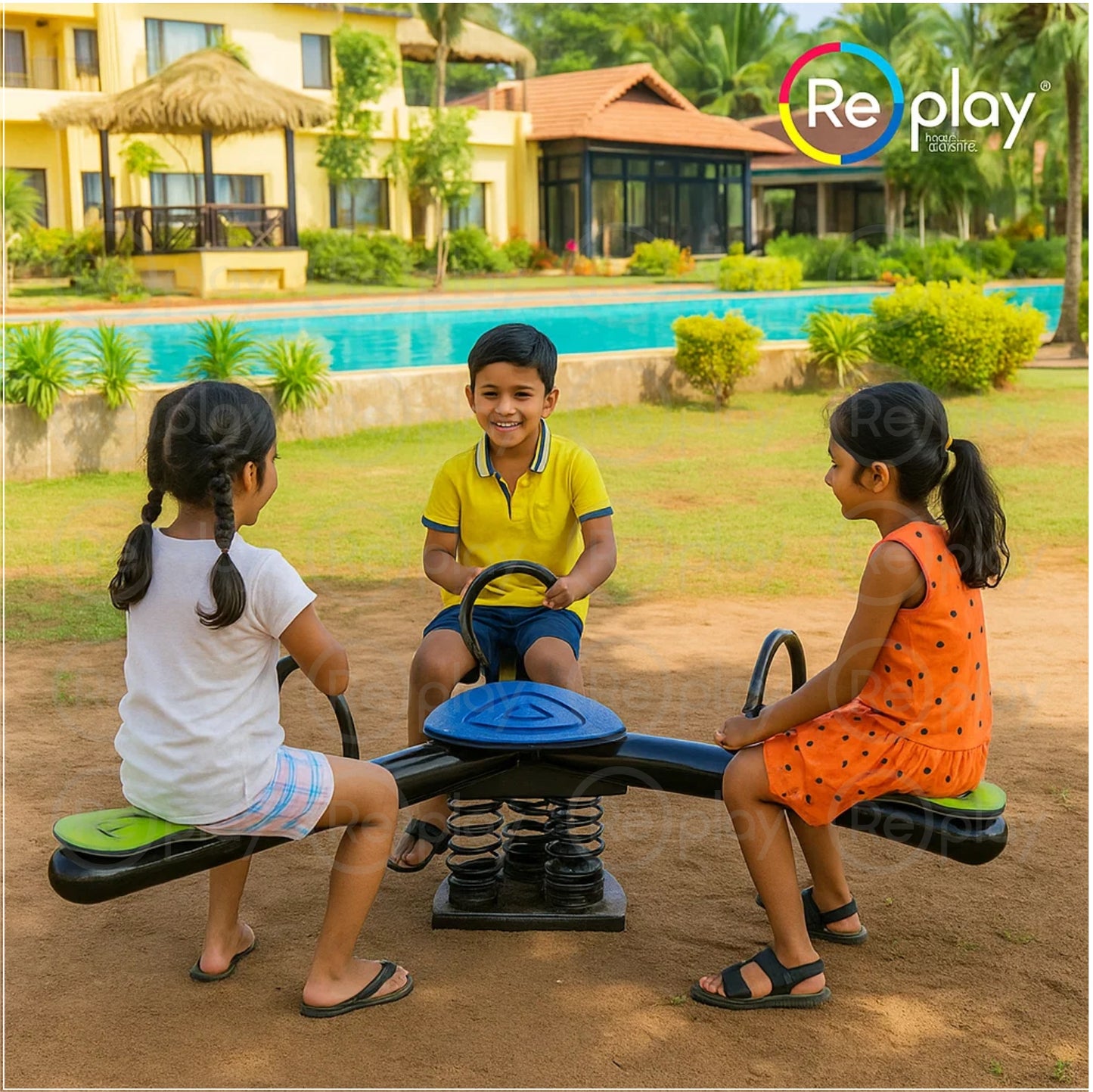 3 SEATER SPRING SEE-SAW