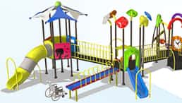 Inclusive playground equipments for disabled children, specially-abled kids.